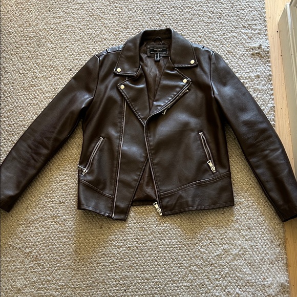 Forever 21 Jackets & Blazers - Forever 21 Dark Brown Leather Jacket